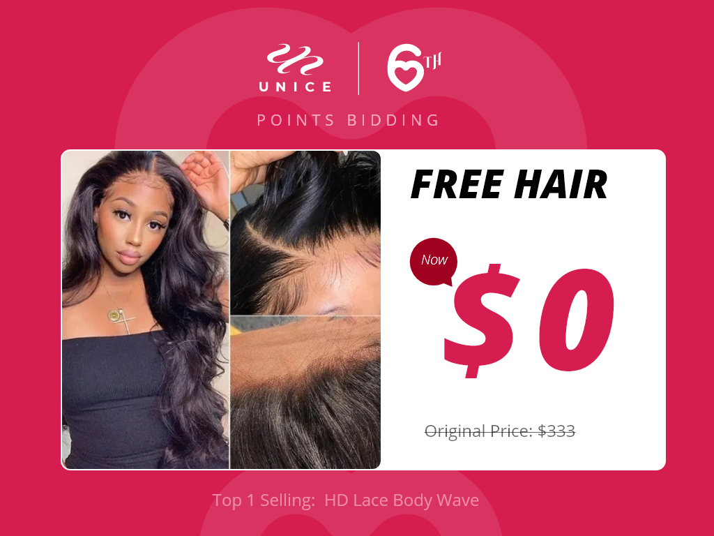 UNice Hair Free Wigs With Member Points