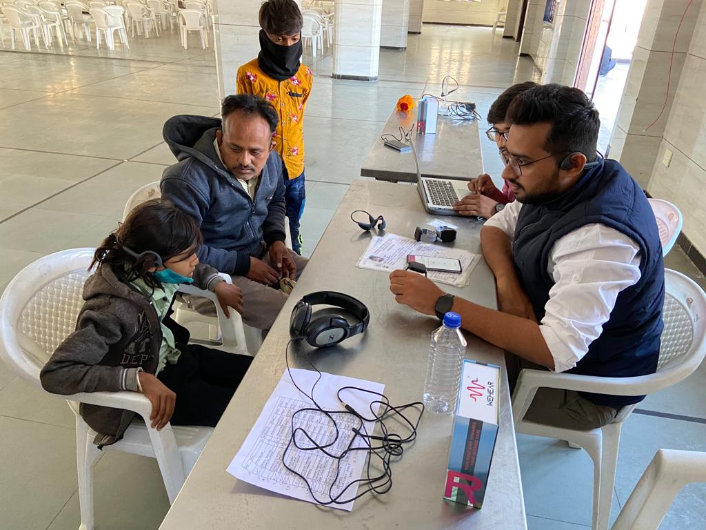 WeHear Hearing Test Camp organised under Project Sambhde Aravalli
