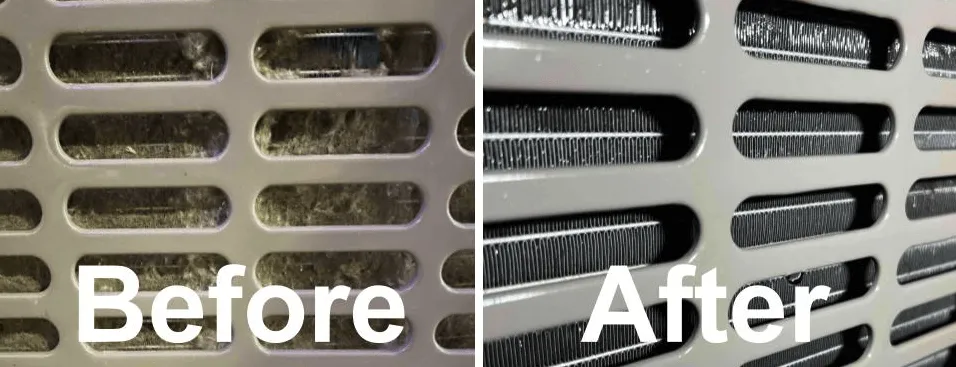 Before and After Condenser Clean Before and After Condenser Clean