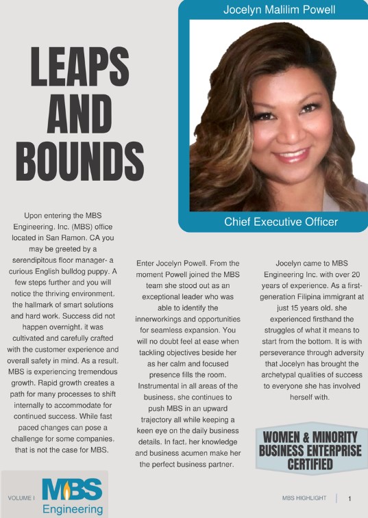 MBS Engineering Inc Names Jocelyn Powell as CEO MBS Engineering Inc Names Jocelyn Powell as CEO