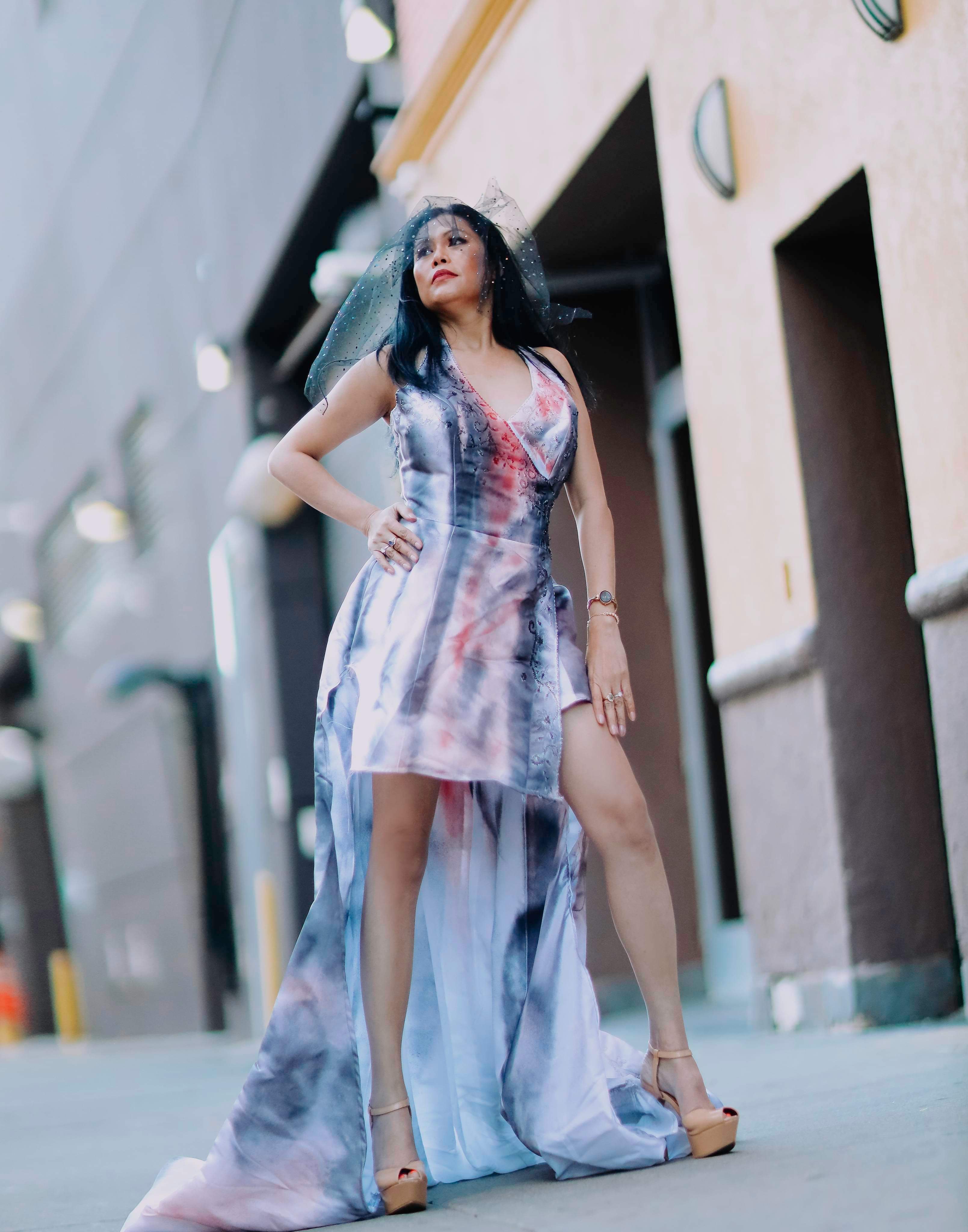 Model Mya Moretto Wearing fashion designer Rojen blood Moon Collection Model Mya Moretto Wearing fashion designer Rojen blood Moon Collection
