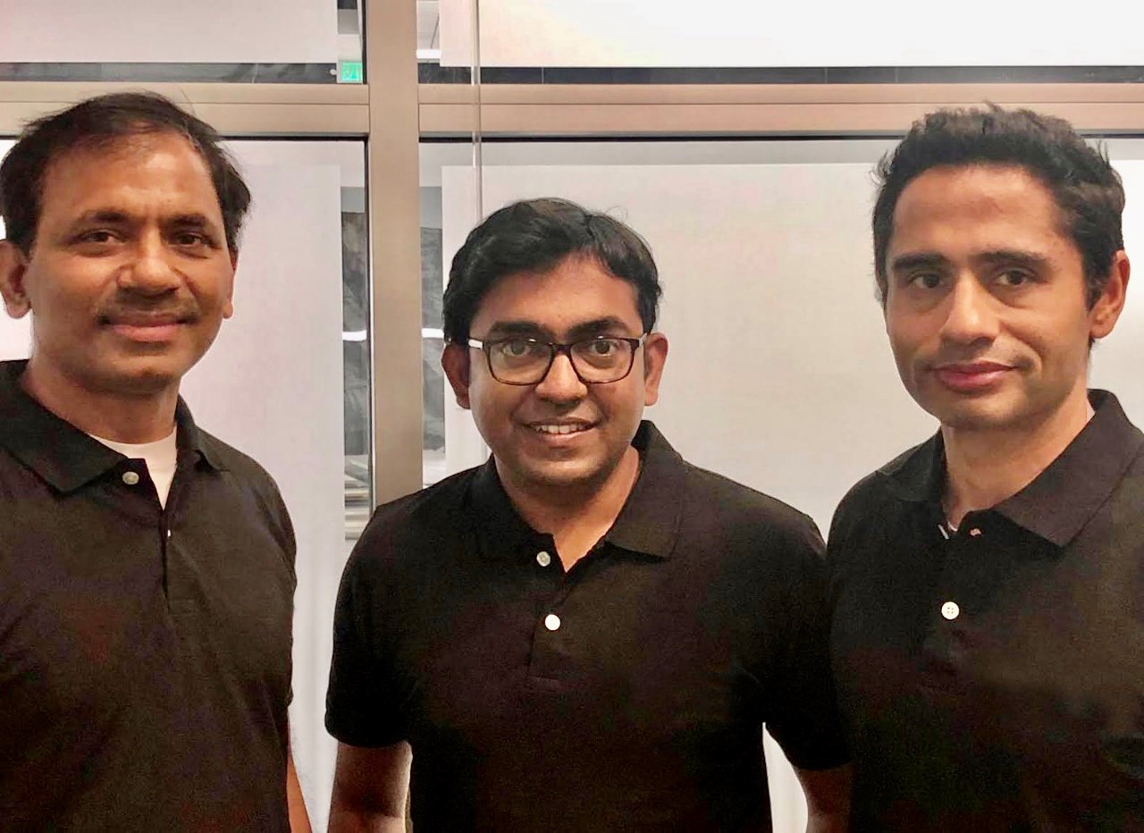 Discern founders: (L to R) Santhosh Purathepparambil, Sai Venkataraman and Rohan Puri